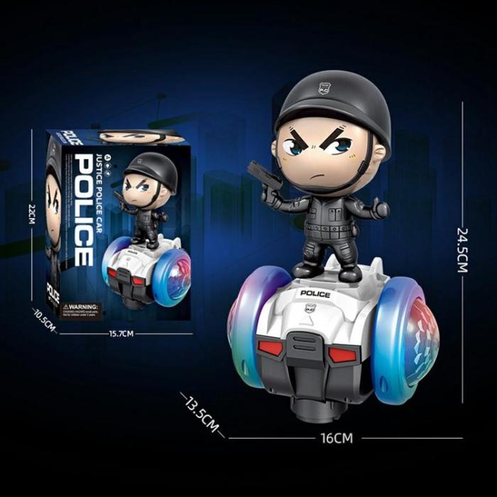OEM - Avtagbar Polisfigur Balansbilleksak med Musik Ljus för Barn (Ålder 3+)