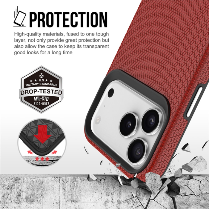 A-One Brand - iPhone 17 Pro Max Mobilskal MagSafe Protective TPU+PC - Röd
