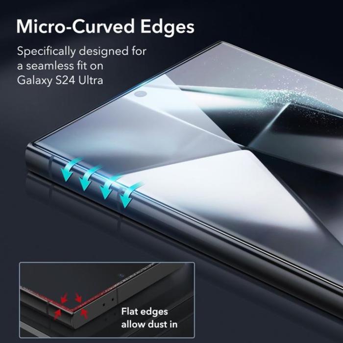 UTGATT - [2-Pack] ESR Galaxy S24 Ultra Härdat glas Skärmskydd Set