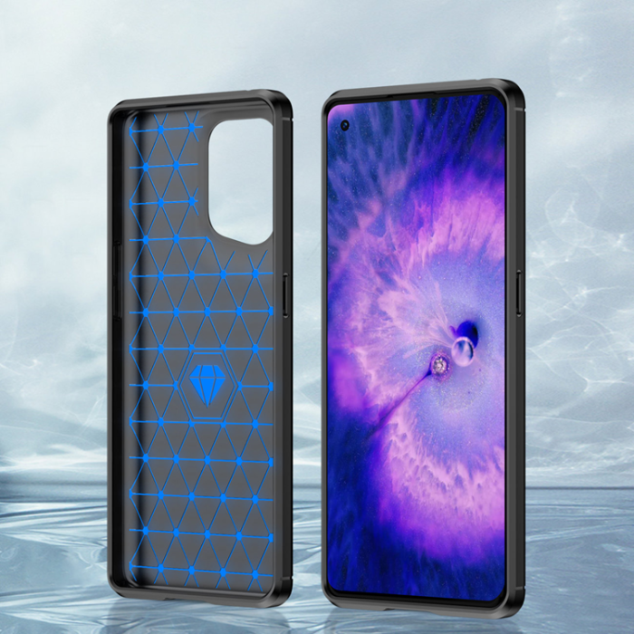 OEM - Oppo Find X5 Mobilskal Carbon Flexible - Svart