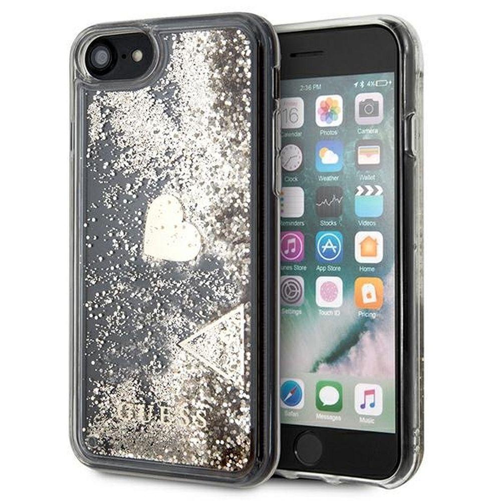 Guess iPhone 7/8/SE (2020/2022) Skal Liquid Glitter - Guld | 2353 | AlltMobil