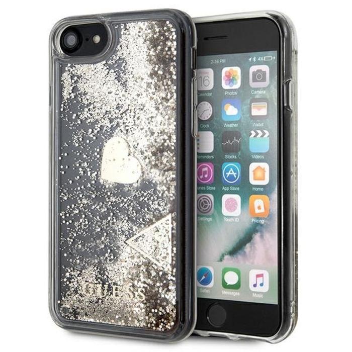 Guess - Guess iPhone 7/8/SE (2020/2022) Skal Liquid Glitter - Guld