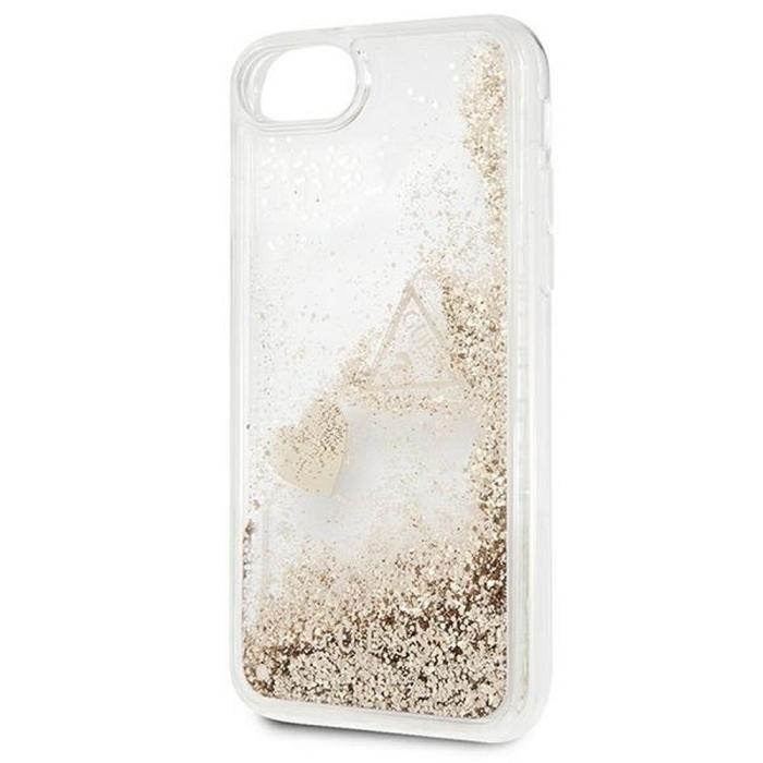 Guess - Guess iPhone 7/8/SE (2020/2022) Skal Liquid Glitter - Guld