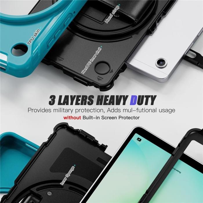 A-One Brand - Galaxy Tab A11 Mobilskal Rotary Kickstand med Handrem