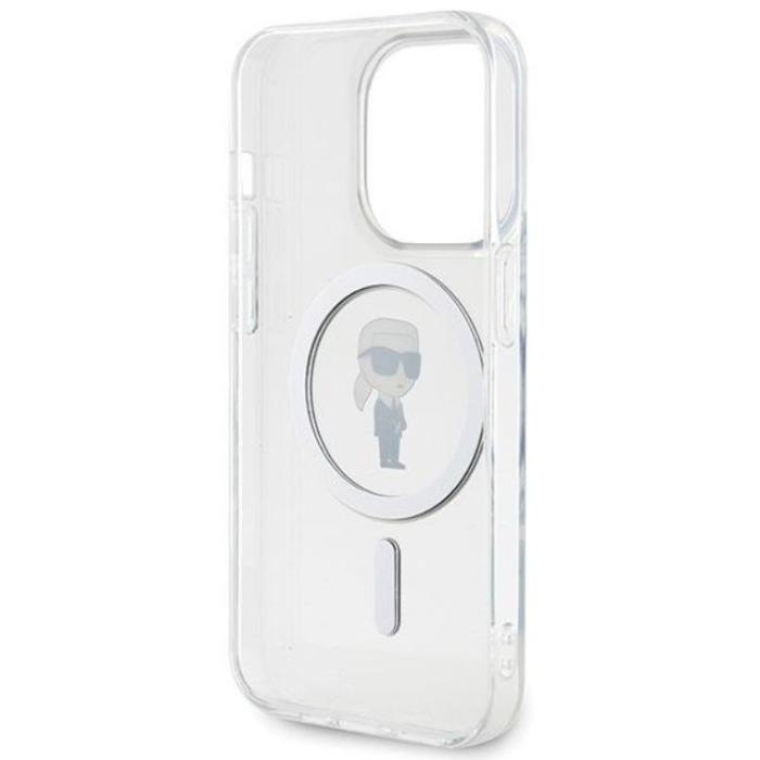 KARL LAGERFELD - Karl Lagerfeld iPhone 15 Pro Mobilskal Magsafe IML Ikonik - Clear