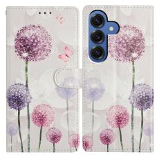 OEM - Samsung Galaxy S26 Plus Fodral M&ouml;nstertryck St&auml;ll Flip Konstl&auml;der - Maskros
