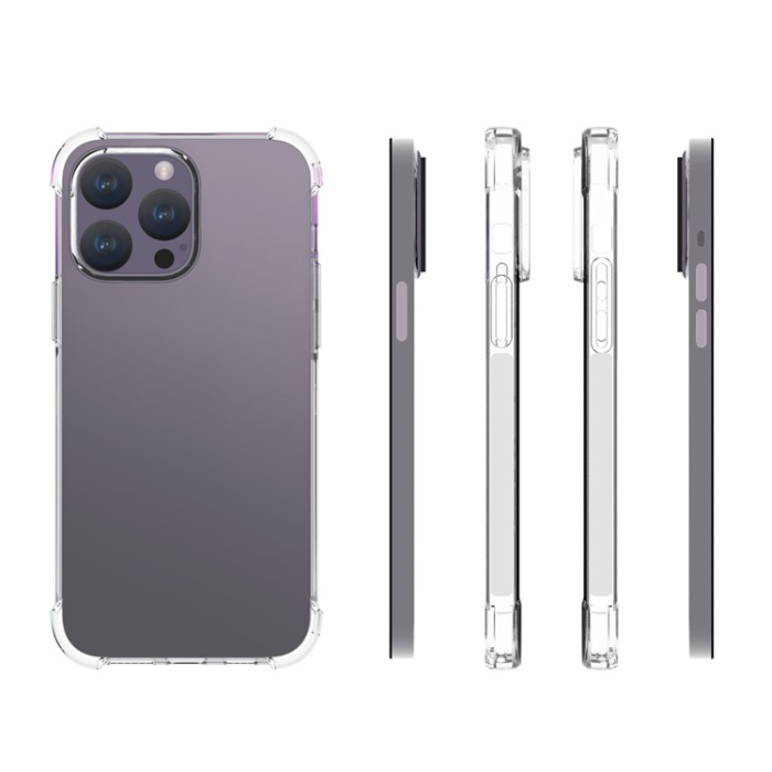 A-One Brand - iPhone 15 Pro Max Mobilskal Shockproof TPU - Transparent