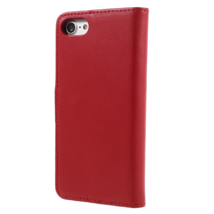 UTGATT5 - Plånboksfodral av läder till iPhone 8/7 - Röd