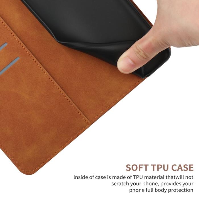 OEM - Mobilskal till Samsung Galaxy S26 Ultra KonstLäder Flip- Brun