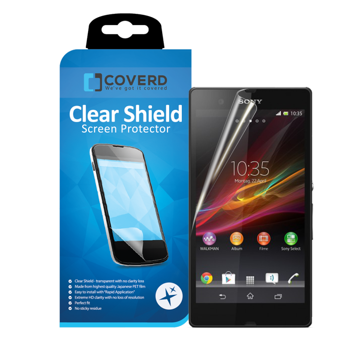 UTGATT4 - CoveredGear Clear Shield skärmskydd till Sony Xperia Z