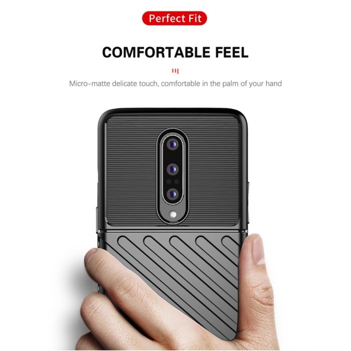 OEM - Thunder Twill Texture Skal OnePlus 8 - Blå