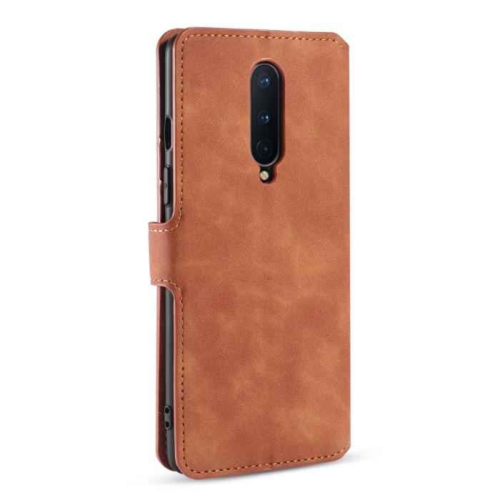 DG.MING - DG.MING Läder Plånboksfodral OnePlus 8 - Brun