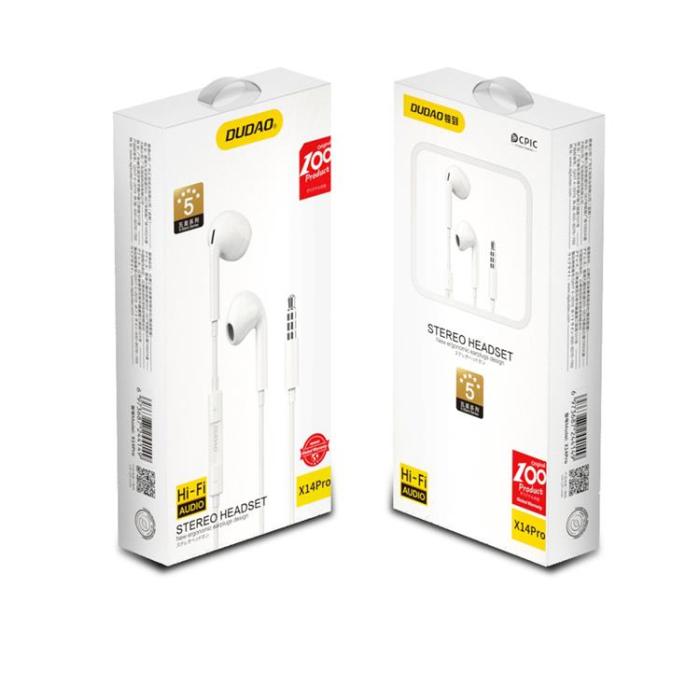Dudao - Dudao In-Ear Hörlurar med 3.5 mm Minijack Kontakt - Vit