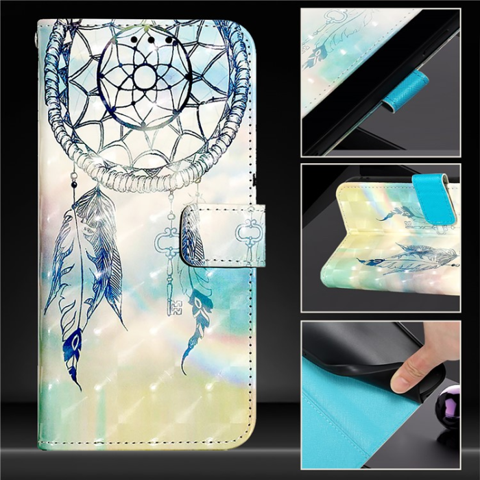 A-One Brand - iPhone 16e Plånboksfodral Printing Pattern Med Rem
