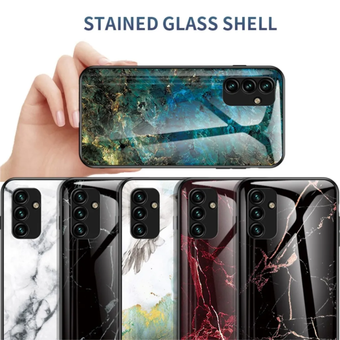 Taltech - Galaxy A14 5G/4G Mobilskal Stöttåligt - Svart Marmor