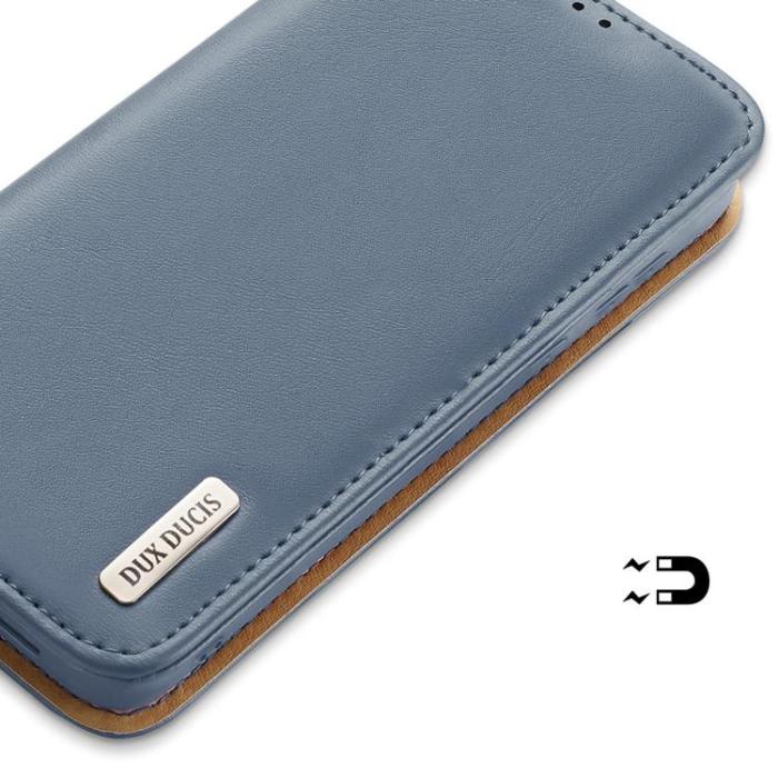 Dux Ducis - Dux Ducis Hivo Äkta Läder Fodral Galaxy S22 - Blå