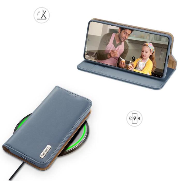 Dux Ducis - Dux Ducis Hivo Äkta Läder Fodral Galaxy S22 - Blå