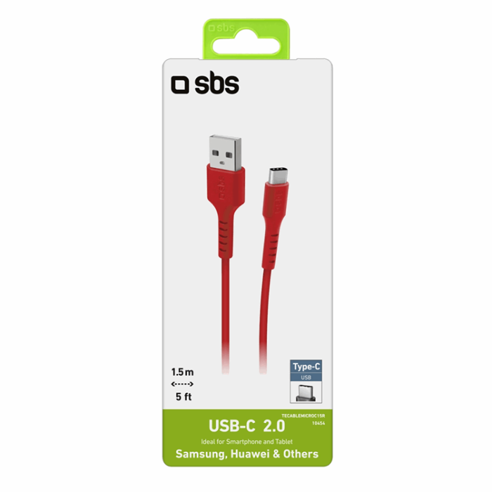 SBS - SBS USB-A - Micro-USB Kabel 1.5m - Röd