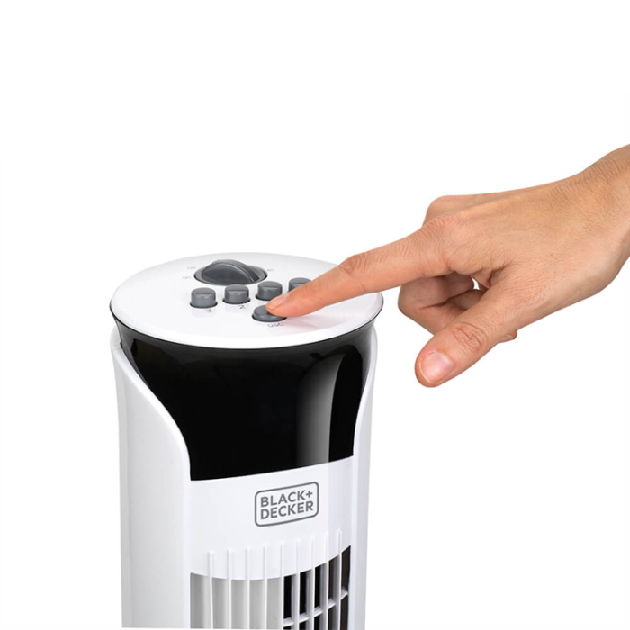 Black & Decker - Black & Decker Pelarfläkt 81cm - Vit