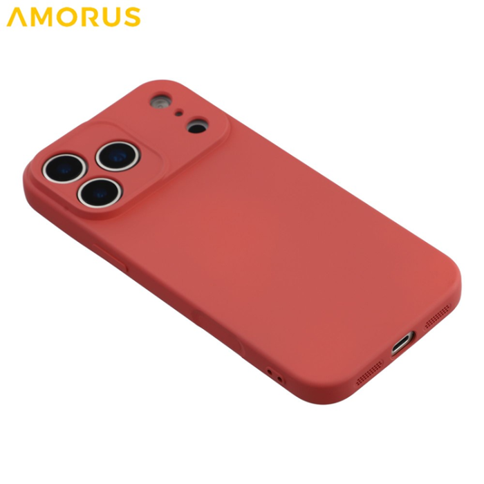 Amorus - AMORUS iPhone 17 Pro Max Mobilskal Precise Cutouts - Röd