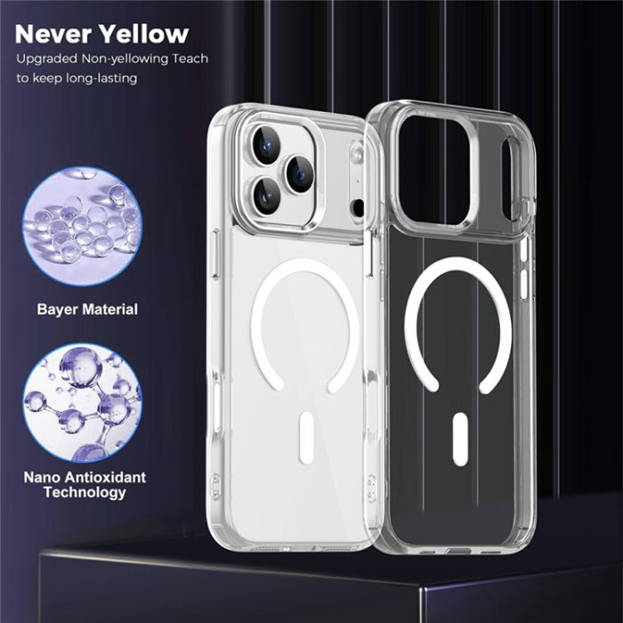 A-One Brand - iPhone 17 Pro Max Mobilskal MagSafe Transparent TPU+PC - Clear