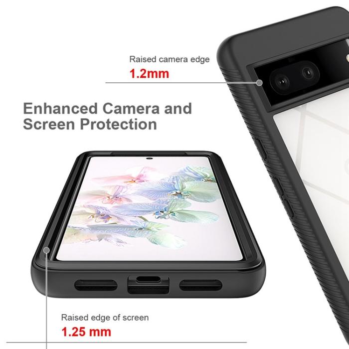 A-One Brand - Google Pixel 7 Skal Acrylic 360 Crystal Clear - Svart