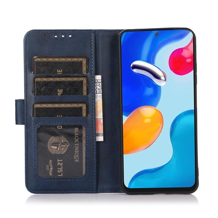 OEM - Samsung Galaxy A37 Plånboksfodral Konstläder Med Ställning - Blå
