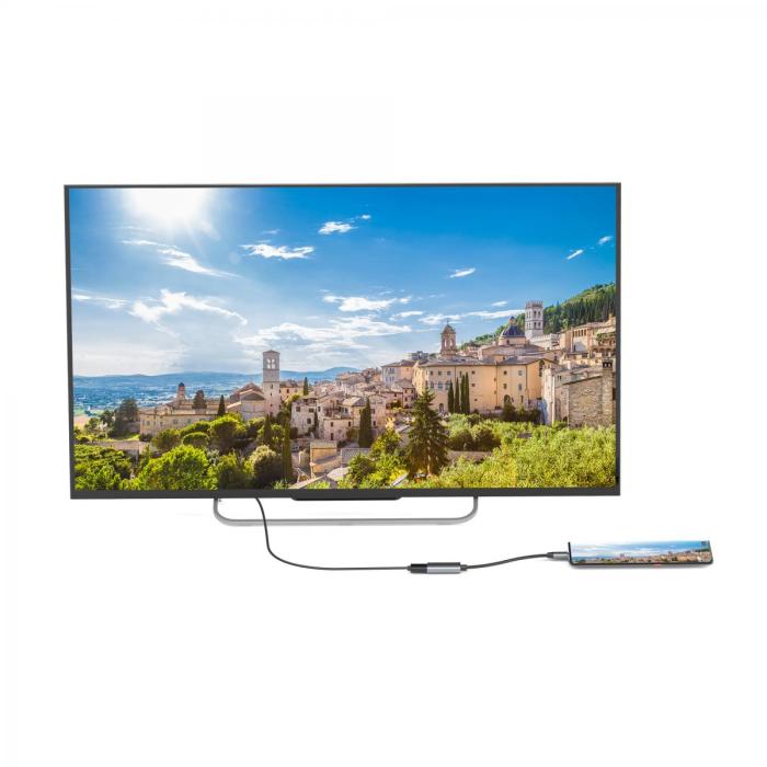 SiGN - SiGN USB-C till HDMI Adapter 5V, 1A - Svart/Grå
