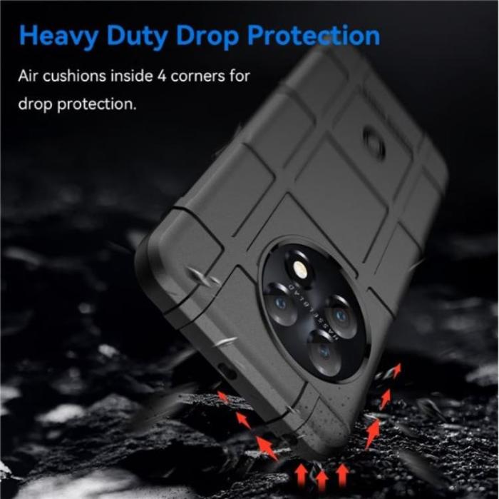 UTGATT - OnePlus 11 5G Mobilskal Rugged Square Grid - Svart