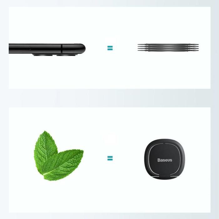 BASEUS - Baseus Ringhållare Ultra-Thin Self-adhesive kickstand - Silver