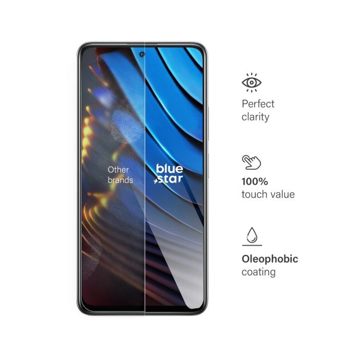 Blue Star - Blue Star Härdat Glas Skärmskydd till Xiaomi Poco X3 GT