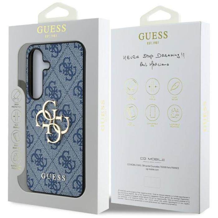 Guess - Guess Galaxy S25 Ultra Mobilskal Big 4G Logo Classic - Blå