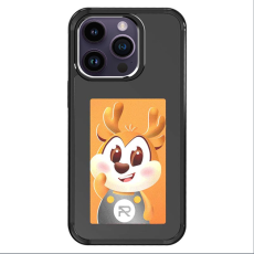 A-One Brand - iPhone 14 Pro Mobilskal NFC DIY Customized HD Smart E-Ink - Svart