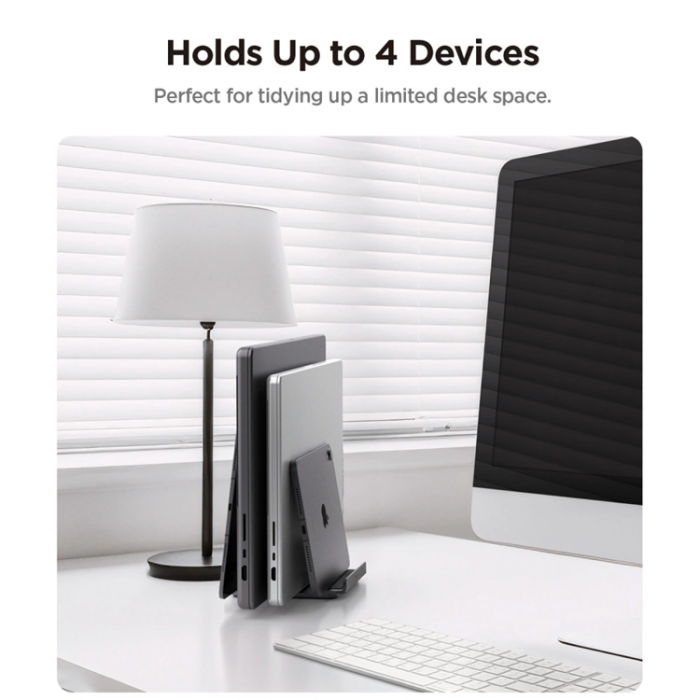 Spigen - Spigen Vertikalt Laptopstativ LD208S4 - Rymdgrå