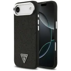 Guess - Guess Mobilskal till iPhone Air MagSafe Glitter Triangle Logo - Svart