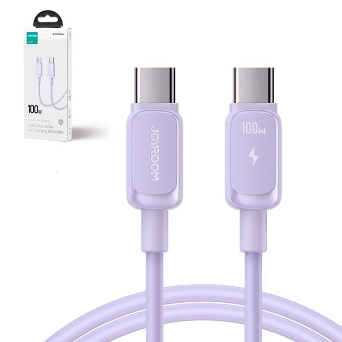 Joyroom - Joyroom USB-C till USB-C kabel 100W 1.2m - Lila