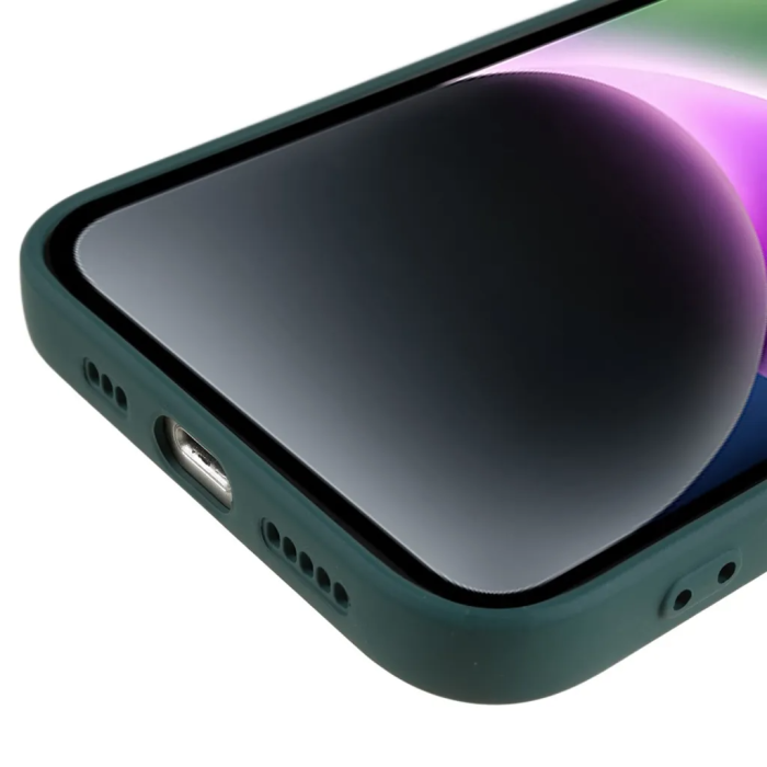 Taltech - iPhone 15 Plus Mobilskal Gummerat - Armé Grön
