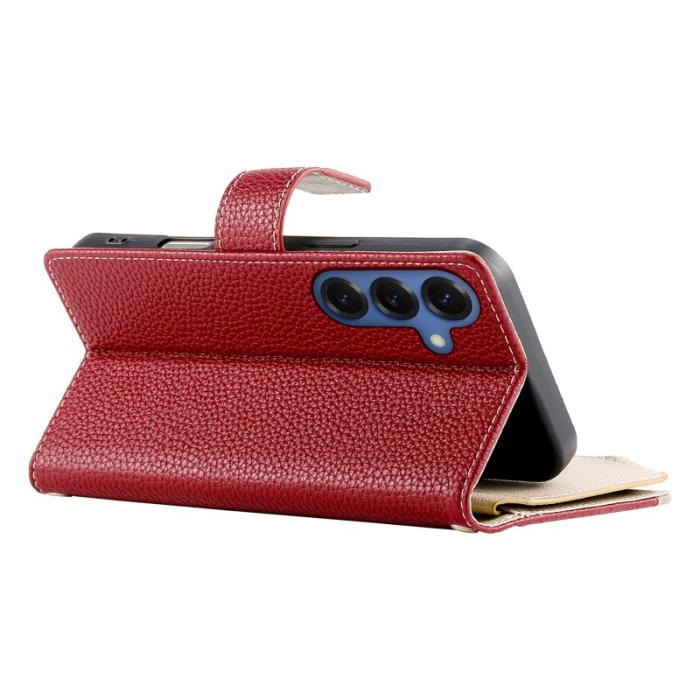 OEM - Zipper Samsung Galaxy S26 Plånboksfodral Konstläder - Röd