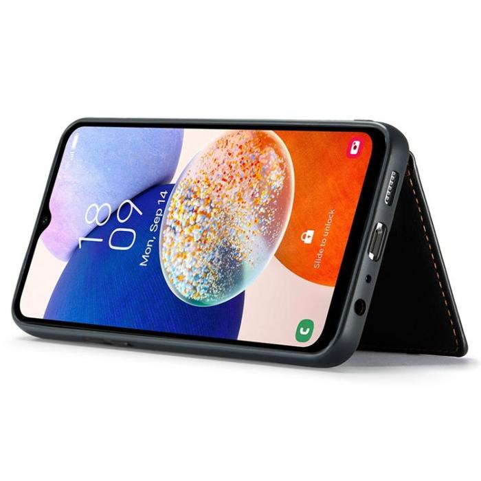 OEM - JEEHOOD Samsung Galaxy A13 5G Mobilskal Konstläder med Kortfack - Svart