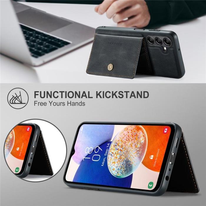 OEM - JEEHOOD Samsung Galaxy A13 5G Mobilskal Konstläder med Kortfack - Svart