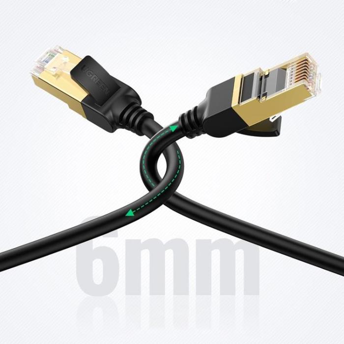 Ugreen - Ugreen STP RJ45 Cat 7 Nätverkskabel 5m - Svart