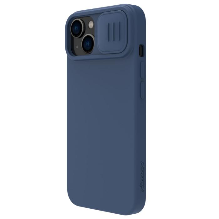 Nillkin - Nillkin iPhone 14 Plus Skal Magsafe CamShield Silicone - Blå