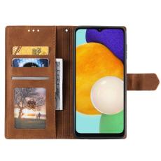 OEM - Samsung Galaxy A57 Pl&aring;nboksfodral &Auml;kta L&auml;der - Brun