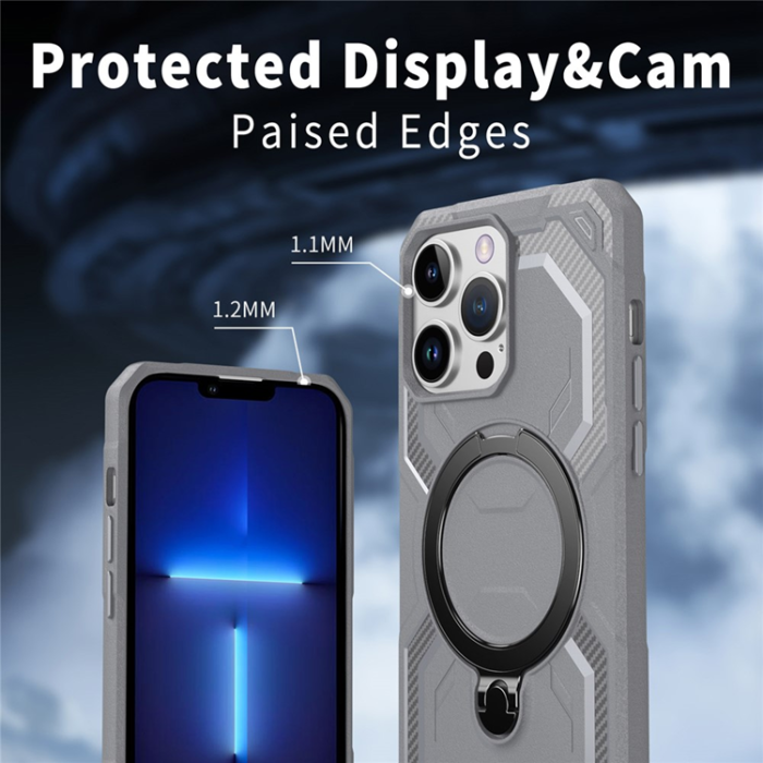 A-One Brand - iPhone 13 Pro Mobilskal MagSafe Kickstand TPU + PC - Grå