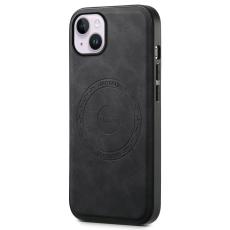 DENIOR - DENIOR A11 iPhone 13/14 Magnetiskt Fodral Retro Konstl&auml;der Svart