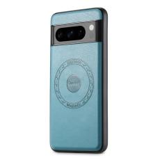 DENIOR - DENIOR Google Pixel 8 Pro Fodral Magnetiskt KonstL&auml;der + PC - Bl&aring;