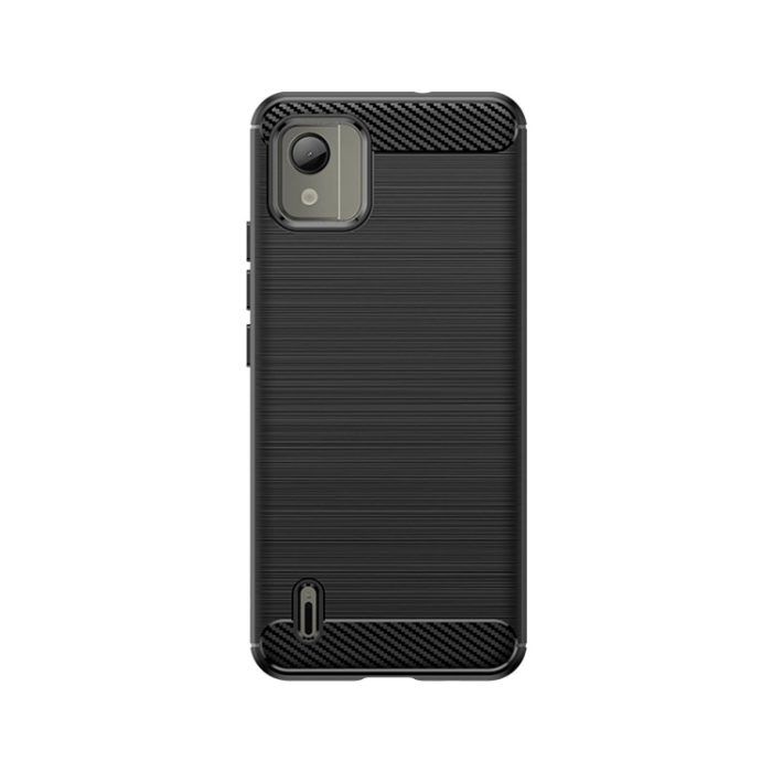 OEM - Nokia C110 Mobilskal Carbon Silikon - Svart