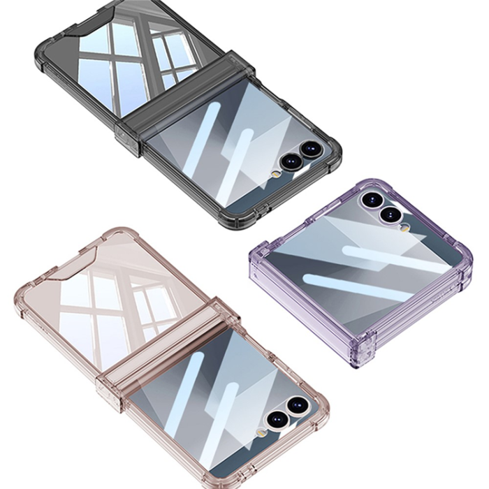 GKK - GKK Galaxy Z Flip 7 Mobilskal med Back Film Airbag Hinge - Blå