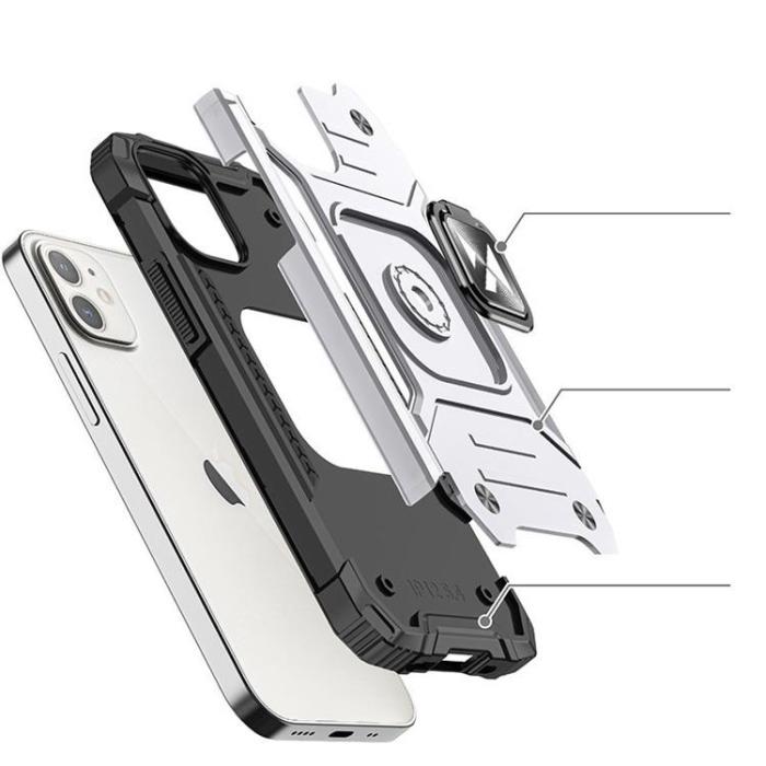 UTGATT1 - Wozinsky Ring Armor Skal iPhone 12 Mini - Silver