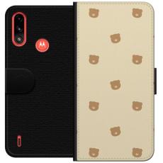 iSecrets - Pl&aring;nboksfodral till Motorola Moto E7 Power med Bj&ouml;rnm&ouml;nster